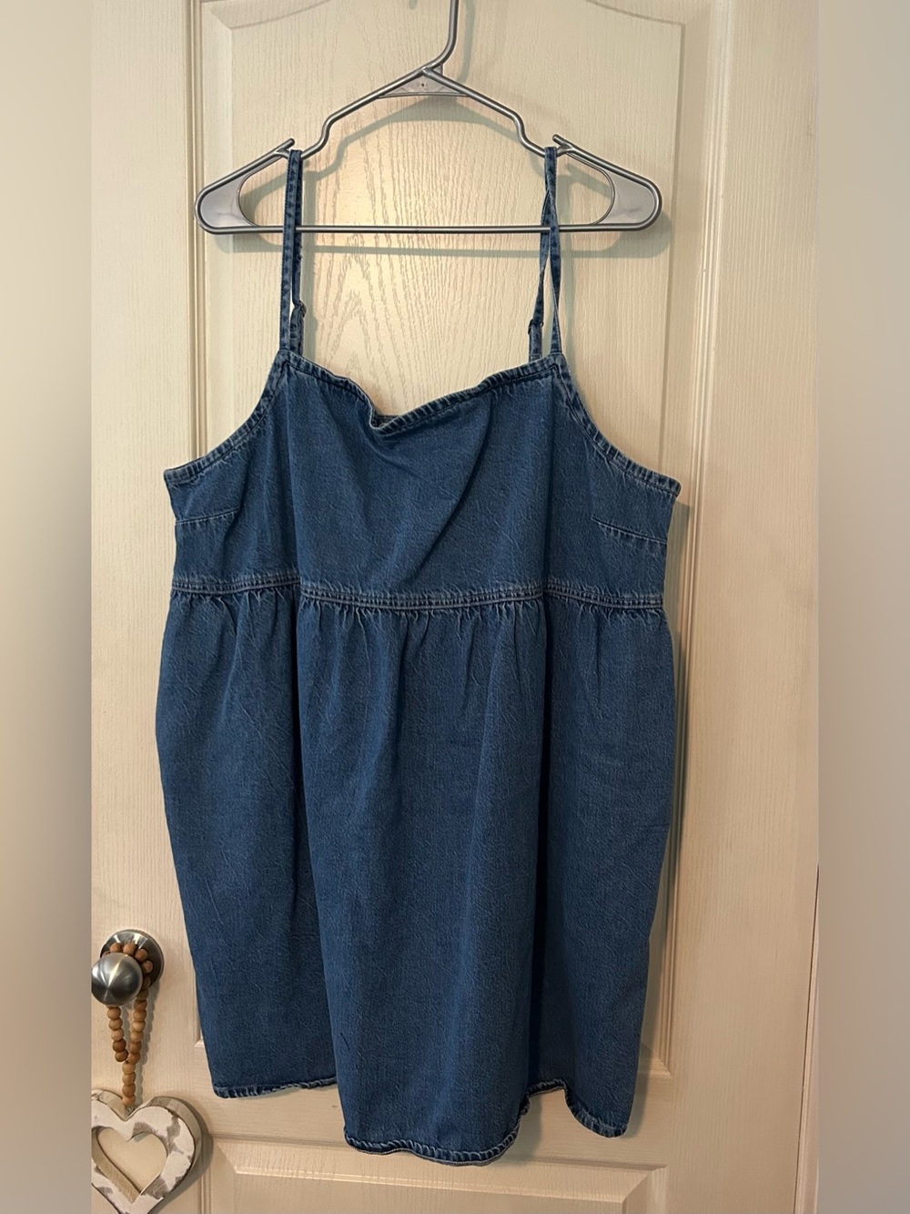 American Eagle Denim Spaghetti Strap Dress